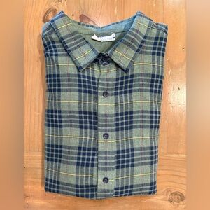 Southern Tide Men’s Long Sleeve Button Up Green Plaid Flannel Shirt XL Excellent